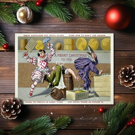 Carte de Noël Clowns Victorien