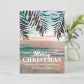Carte de Noël Coastal Beach (Debout devant)
