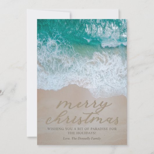 Carte de Noël Coastal Beach (Devant)