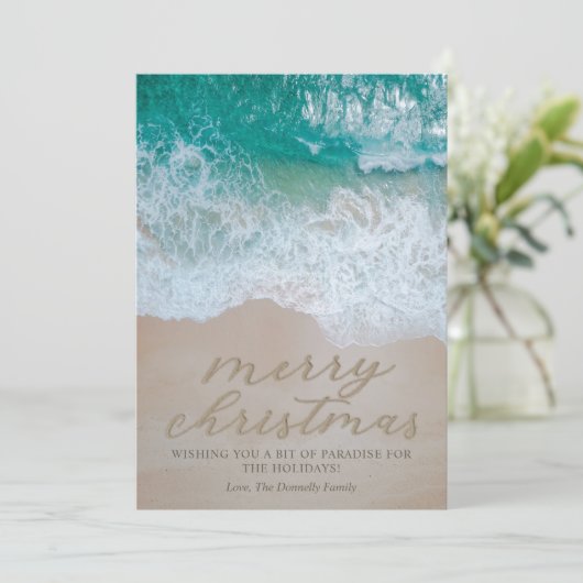 Carte de Noël Coastal Beach (Debout devant)