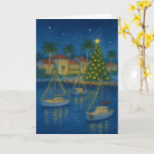 Carte de Noël Coastal Tropics (Fleur jaune)