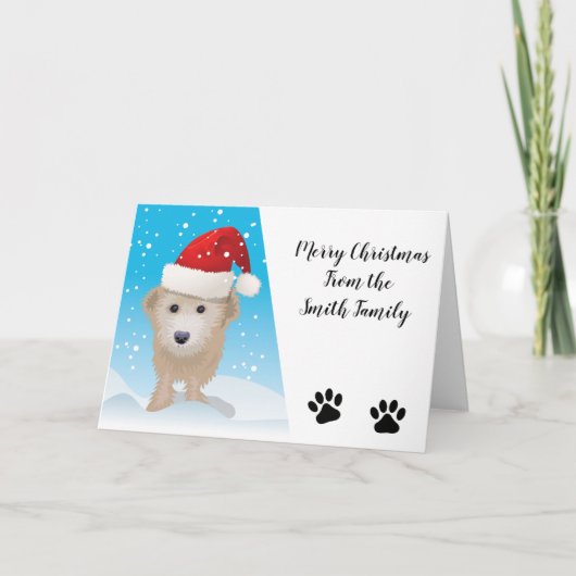 Carte de Noël Cockapoo (Devant)