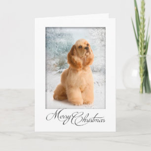 Carte de Noël Cocker Spaniel