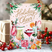 Carte de Noël Cocktail Fête Joyeuse