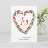 Carte de Noël Coeur sucre de canne (Debout devant)