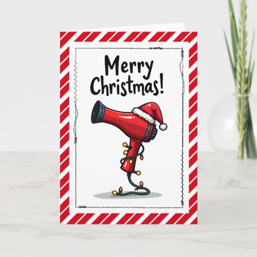 Carte de Noël Coiffeuse Styliste (Devant)