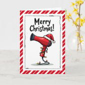 Carte de Noël Coiffeuse Styliste (Fleur jaune)