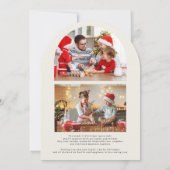 Carte de Noël Collage de photos gravées (Dos)