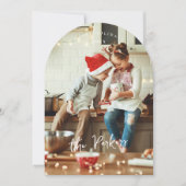 Carte de Noël Collage de photos gravées (Devant)