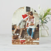 Carte de Noël Collage de photos gravées (Debout devant)