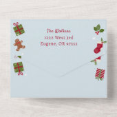 Carte de Noël Collage de recettes Photo de Noël (Verso)