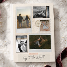 Carte de Noël Collage de Voyage Familial « Joyeux