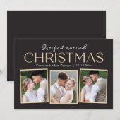 Carte de Noël Collage Jeune Mariée Photo de vacanc (Devant / Derrière)