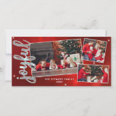 Carte de Noël Collage Photo Écriture Joyeuse 3 (Devant)