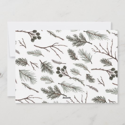 Carte de Noël Collage photo simple (Dos)