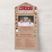 Carte de Noël Collage Recette Photo Noël (À l'intérieur)