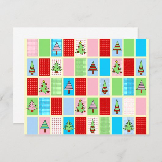 Carte de Noël colorée (Devant / Derrière)