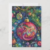 Carte de Noël colorée (Devant)