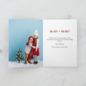 Carte de Noël colorée avec photo (Intérieur)