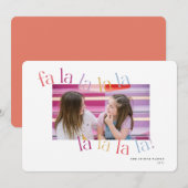 Carte de Noël colorée Falalala Waves (Devant / Derrière)