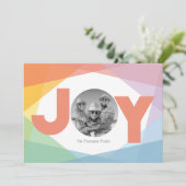 Carte de Noël Colorée Joie (Debout devant)