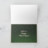 Carte de Noël Comique de Longhorn Steer (Intérieur)