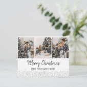 Carte de Noël Confetti Carte d'argent (Debout devant)