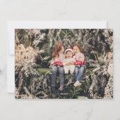 Carte de Noël confortable avec photo et aquarelle  (Dos)