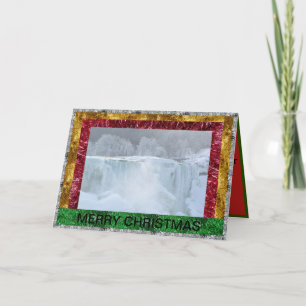 Carte de Noël congelée par chutes du Niagara