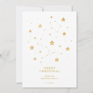 Carte de Noël Constellation Céleste Blanche TMF26