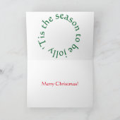 Carte de Noël contemporaine Holly 2 (Intérieur)