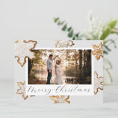 Carte de Noël Cookie de flocon de neige (Debout devant)