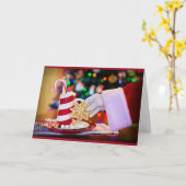 Carte de Noël Cookies et Recette de cacao chaud Ss (Fleur jaune)