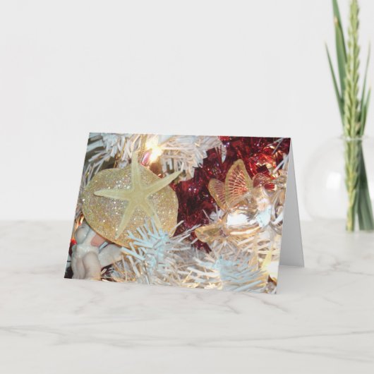 Carte de Noël Coquillage de Plage (Devant)