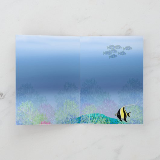 Carte de Noël Corail Reef Fish (Intérieur)