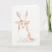 Carte de Noël Corgi (Devant)