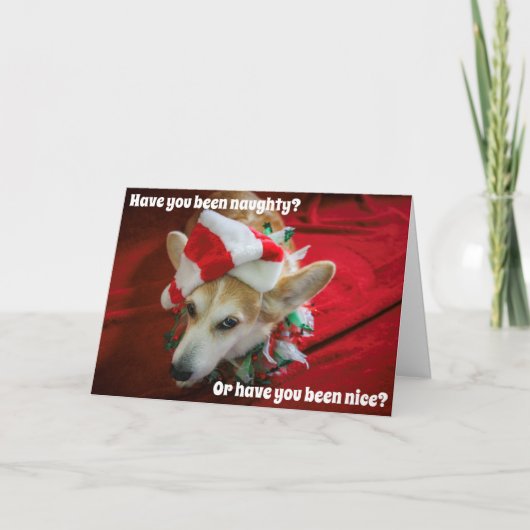 Carte de Noël Corgi (Devant)