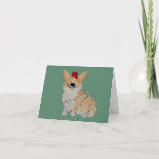 Carte de Noël Corgi