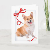 Carte de Noël Corgi (Devant)