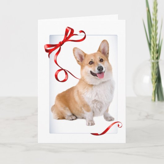 Carte de Noël Corgi (Devant)