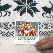 Carte de Noël Corgi personnalisable