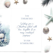 Carte de Noël côtière personnalisable