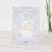 Carte de Noël Cottage enneigé (Dos)