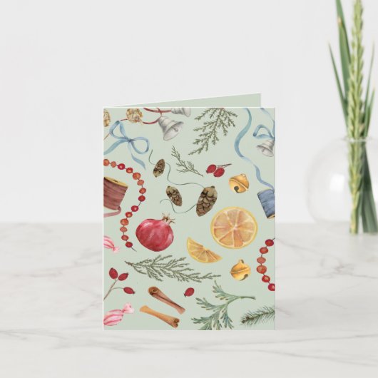 Carte de Noël couleur blanche (Devant)