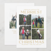 Carte de Noël couleur collage propre éditable (Devant / Derrière)