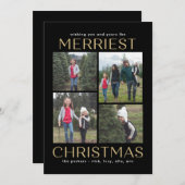 Carte de Noël couleur éditable avec collage propre (Devant / Derrière)