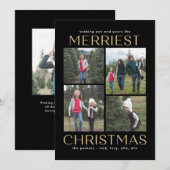 Carte de Noël couleur modifiable en collage propre (Devant / Derrière)