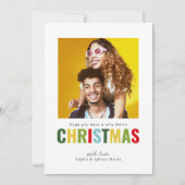 Carte de Noël couleur simple photo (Devant)