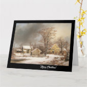 Carte de Noël Country Farm Jésus Écritures Grande  (Fleur jaune)