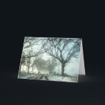 Carte de Noël Country Winter Road<br><div class="desc">Belle scène de Noël hivernale d'une route de campagne enneigée. Cette carte de Noël est faite pour un message d'affaires ou de famille.</div>